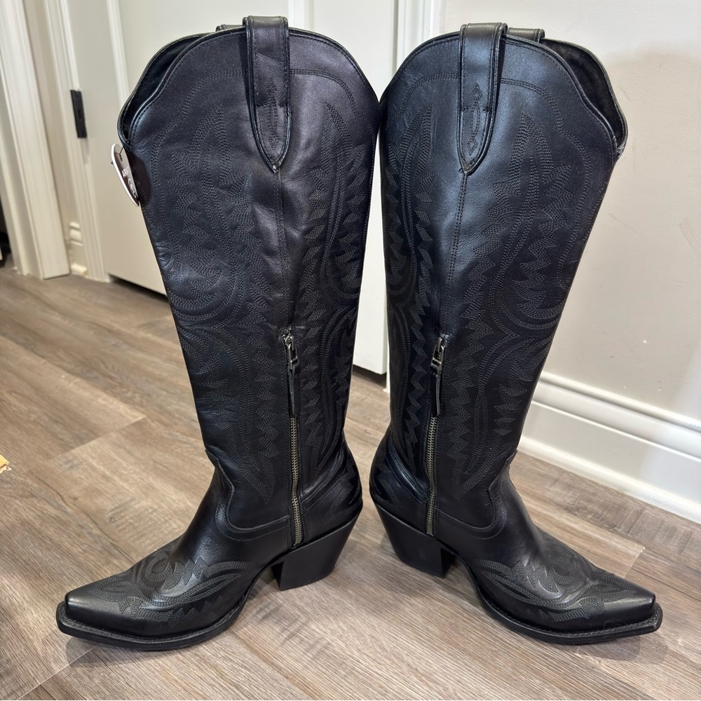Ariat Casanova X Toe Western Cowboy Boots in Obsidian Black - Picture 8 of 13